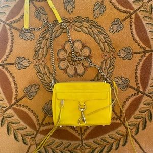Rebecca minkoff neon yellow cross body bag